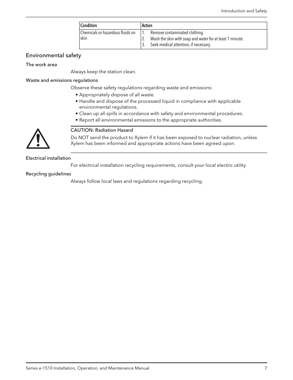 Environmental safety | Bell & Gossett P2001406C Series e-1510 Centrifugal Pumps User Manual | Page 9 / 40