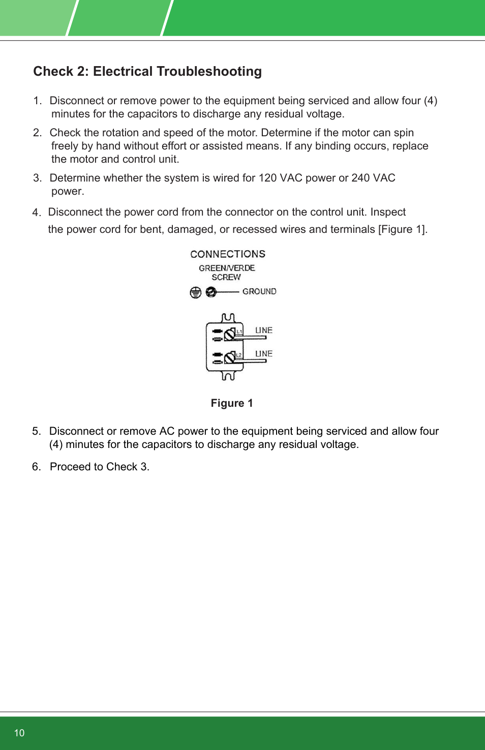 Check 2: electrical troubleshooting | Bell & Gossett P2002290A Series e-90 ECM Motor IOM User Manual | Page 12 / 18