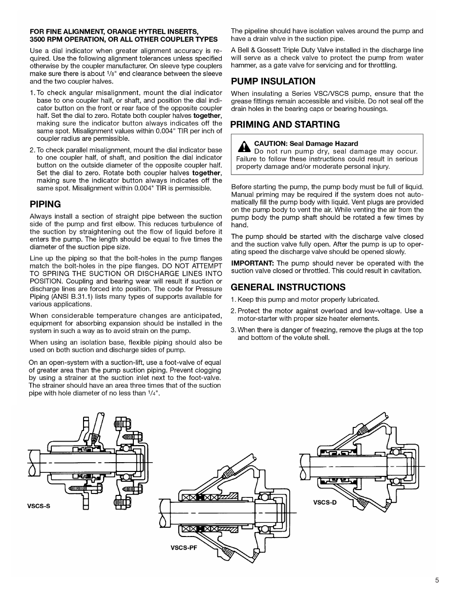 Bell & Gossett P81630F Series VSCS Base Mounted Centrifugal Pumps User Manual | Page 5 / 15