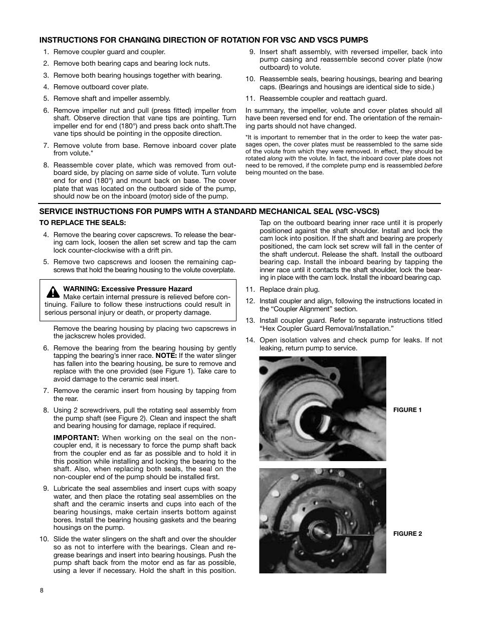 Bell & Gossett P81630F Series VSCS Base Mounted Centrifugal Pumps User Manual | Page 8 / 15