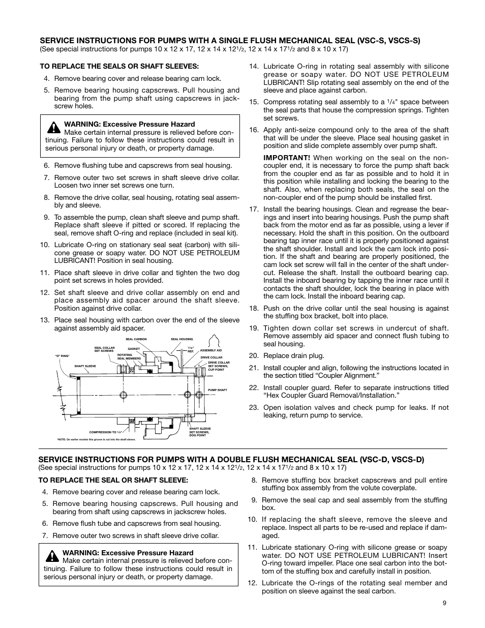 Bell & Gossett P81630F Series VSCS Base Mounted Centrifugal Pumps User Manual | Page 9 / 15