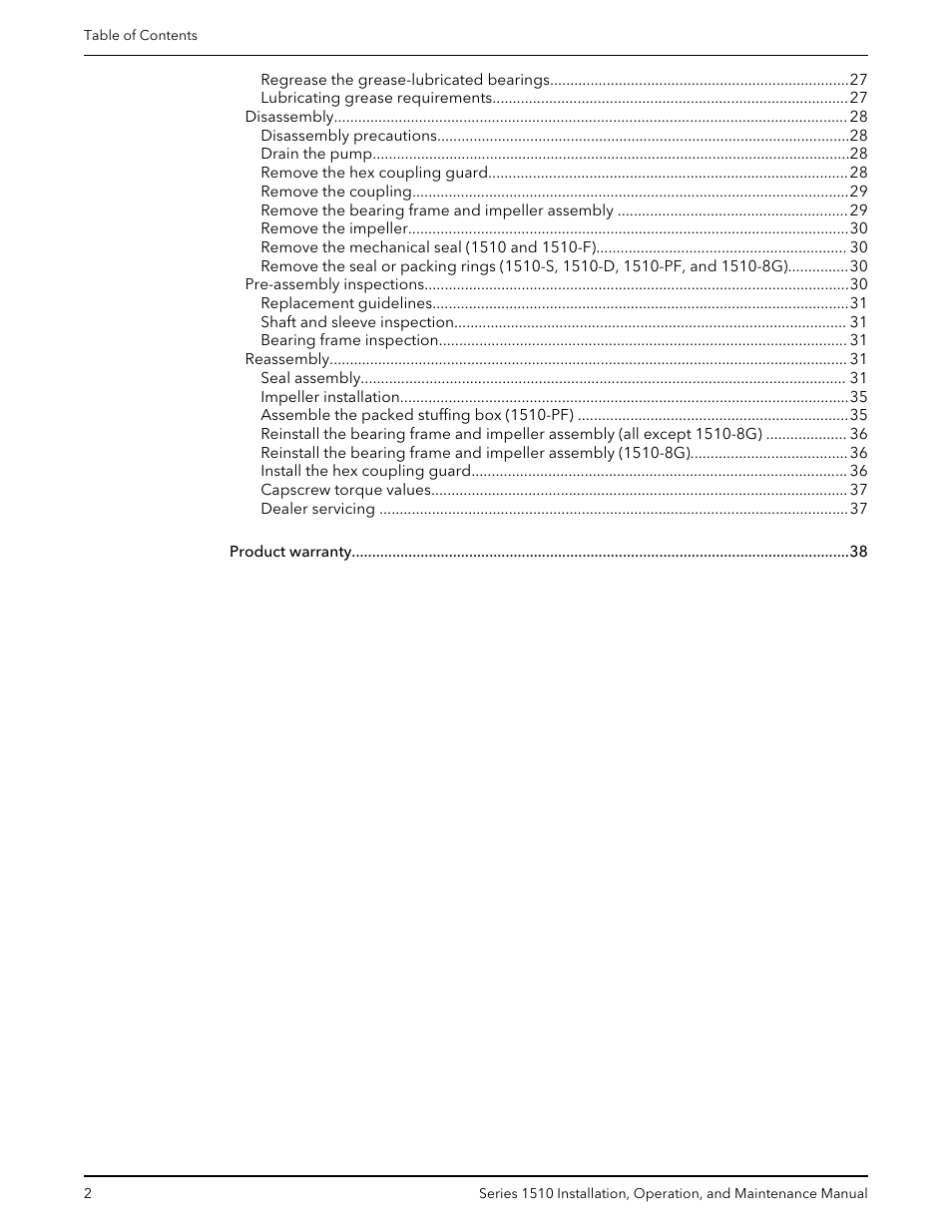 Bell & Gossett P81673 REV I Series 1510 User Manual | Page 4 / 44