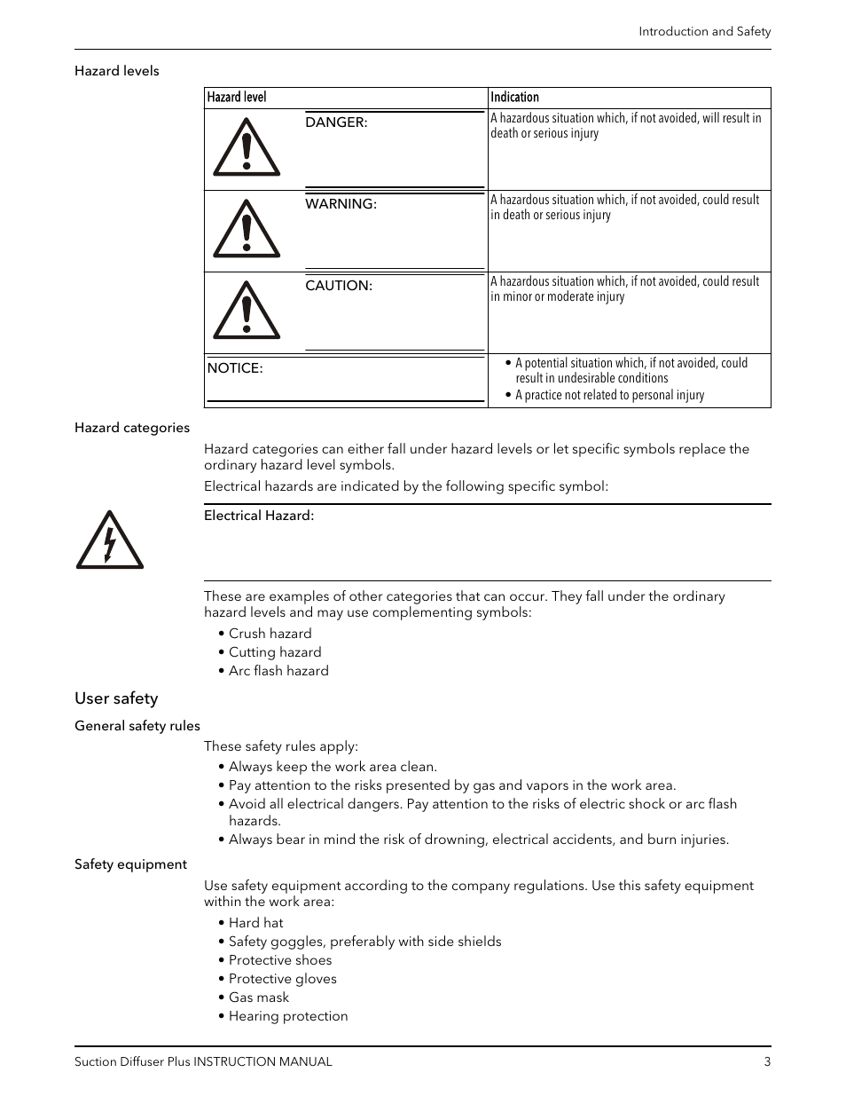 User safety | Bell & Gossett V1001576 Suction Diffuser Plus User Manual | Page 5 / 24