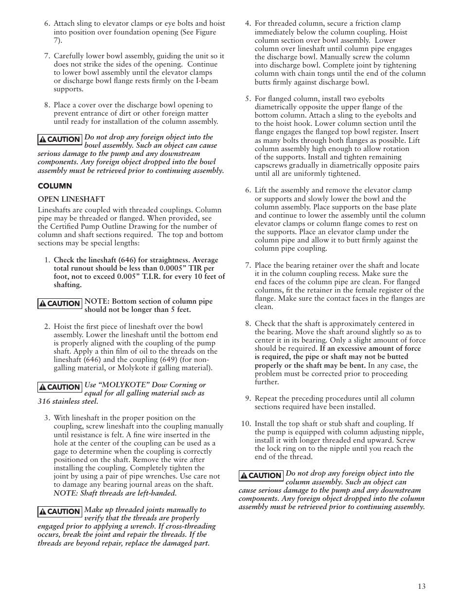 Bell & Gossett VTP2006 Series VTP – Vertical Turbine Pumps User Manual | Page 13 / 72
