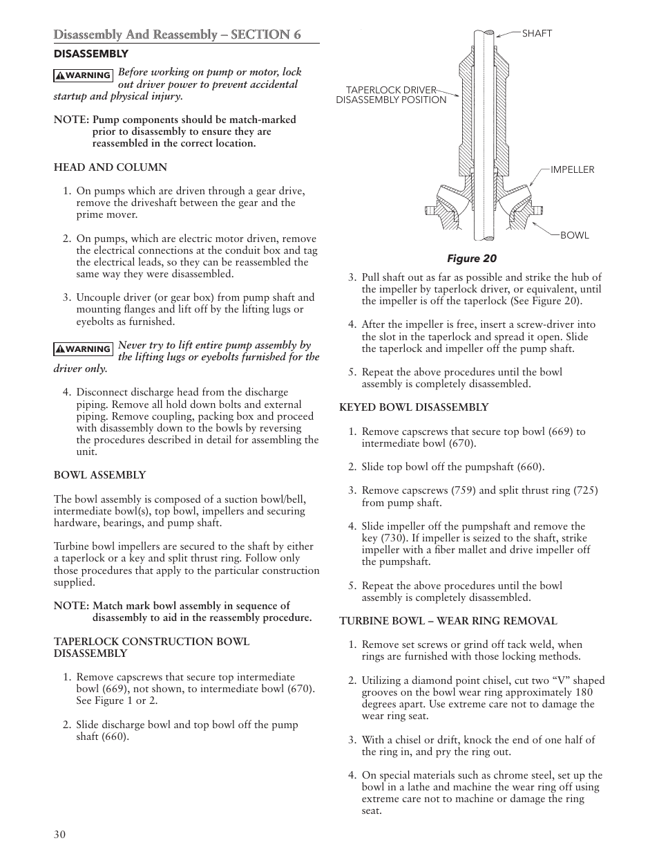 Bell & Gossett VTP2006 Series VTP – Vertical Turbine Pumps User Manual | Page 30 / 72