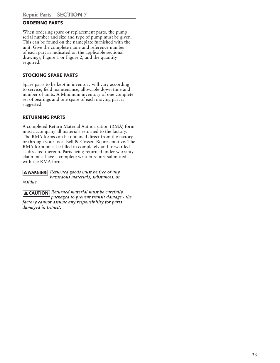 Bell & Gossett VTP2006 Series VTP – Vertical Turbine Pumps User Manual | Page 33 / 72