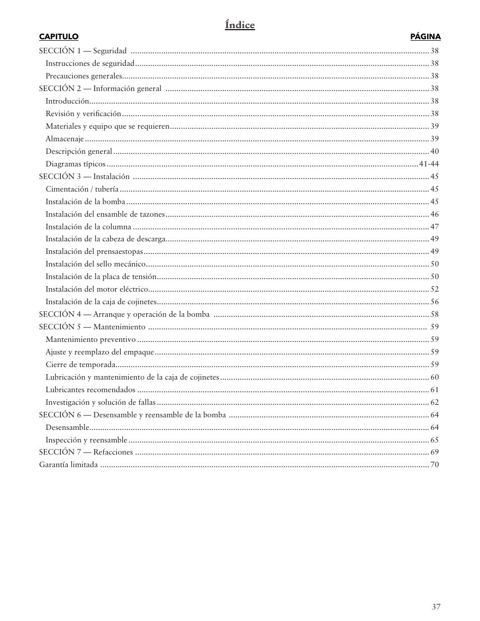 Bell & Gossett VTP2006 Series VTP – Vertical Turbine Pumps User Manual | Page 37 / 72