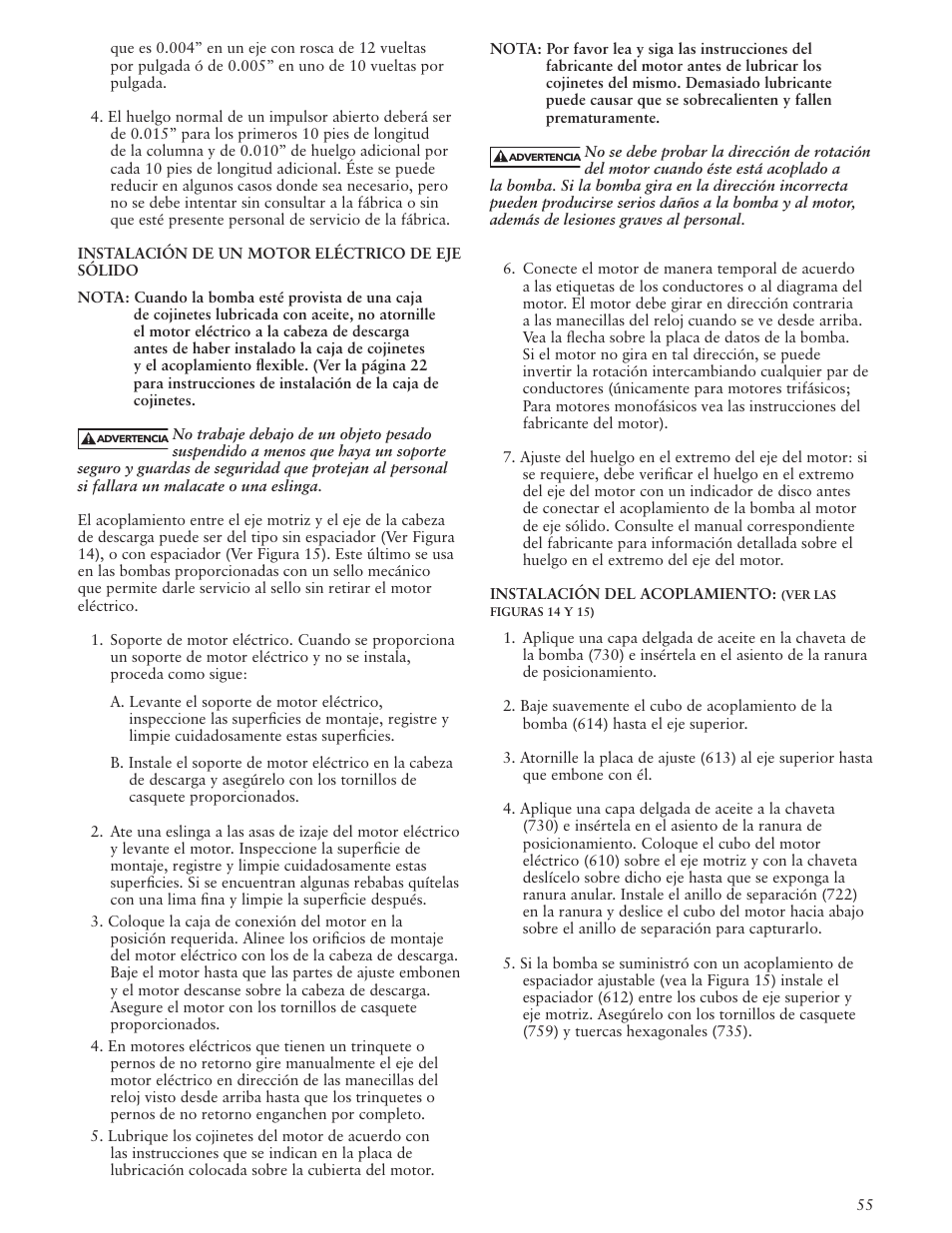 Bell & Gossett VTP2006 Series VTP – Vertical Turbine Pumps User Manual | Page 55 / 72