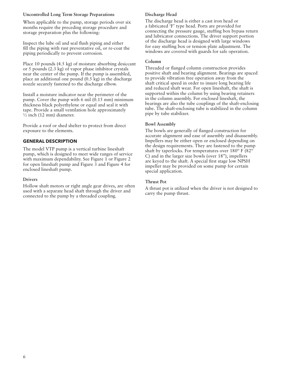 Bell & Gossett VTP2006 Series VTP – Vertical Turbine Pumps User Manual | Page 6 / 72