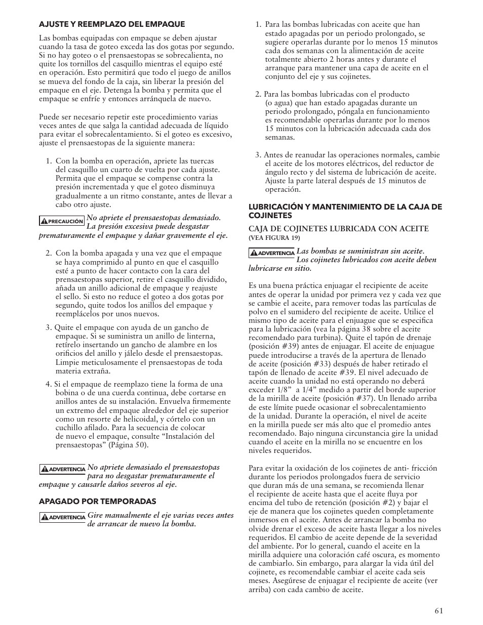 Bell & Gossett VTP2006 Series VTP – Vertical Turbine Pumps User Manual | Page 61 / 72