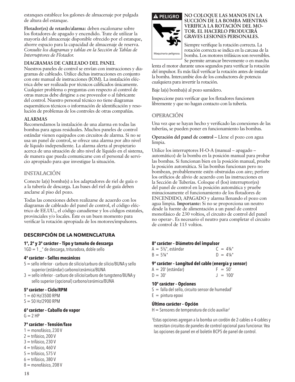 Bell & Gossett IM194R03 Grinder Pumps, Single and Three Phase, 1-1⁄4″ Discharge User Manual | Page 18 / 36