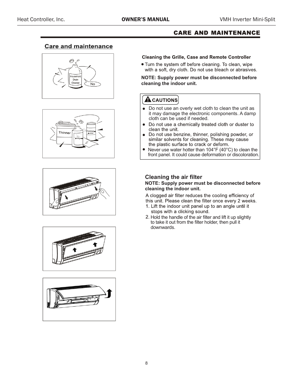 Comfort-Aire VMH 24 User Manual | Page 9 / 14