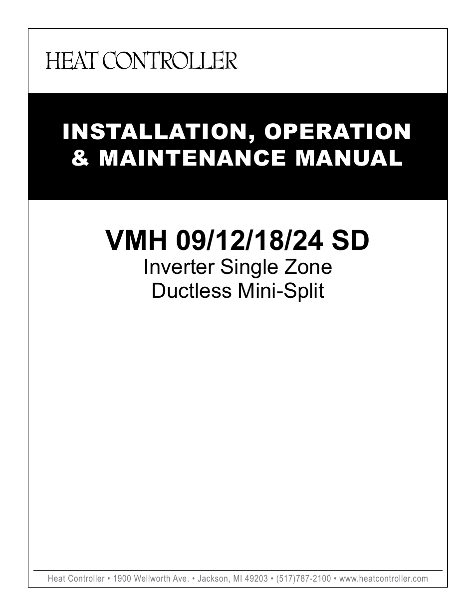 Comfort-Aire VMH 24 SD User Manual | 16 pages