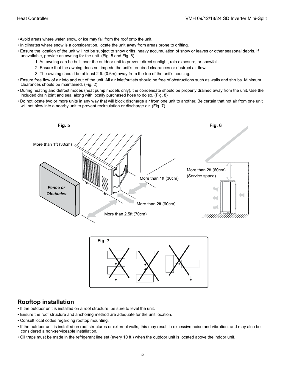 Rooftop installation | Comfort-Aire VMH 24 SD User Manual | Page 5 / 16