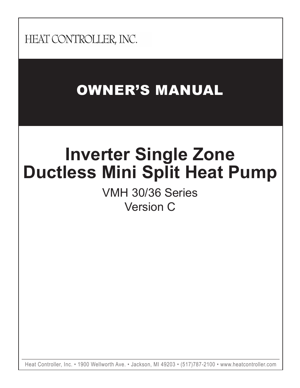 Comfort-Aire VMH 36 Series User Manual | 15 pages