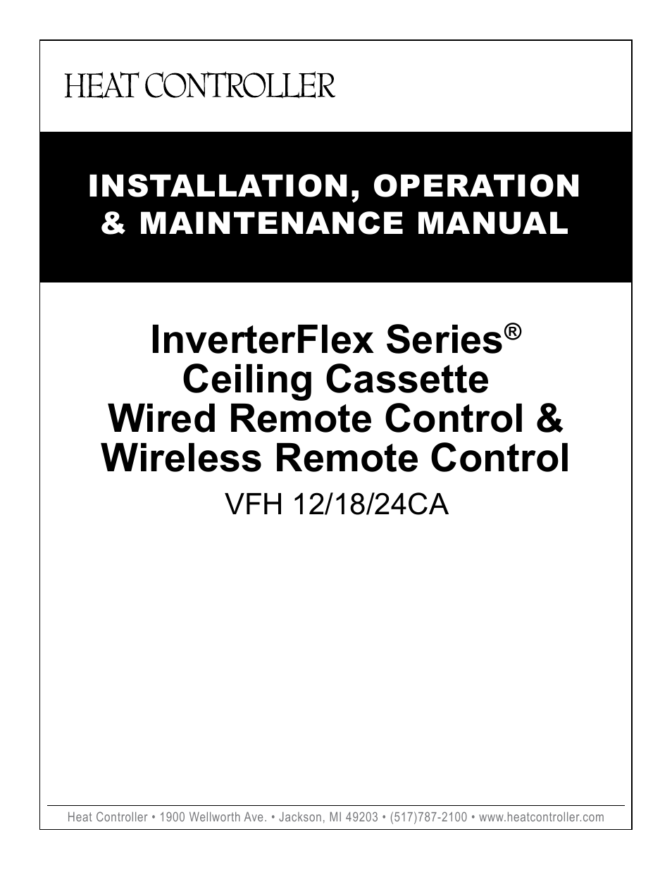 Comfort-Aire VFH 24 CA User Manual | 24 pages