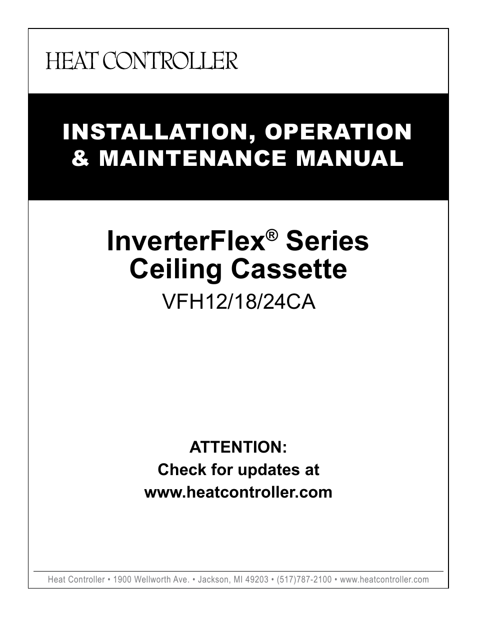 Comfort-Aire VFH 24 CA User Manual | 28 pages