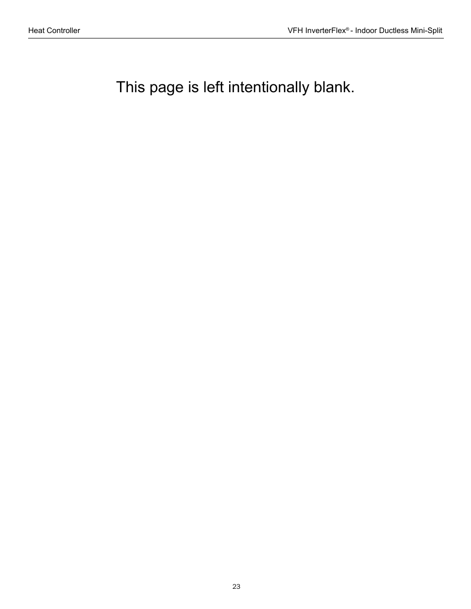 This page is left intentionally blank | Comfort-Aire B-VFH18MA-1 User Manual | Page 23 / 24