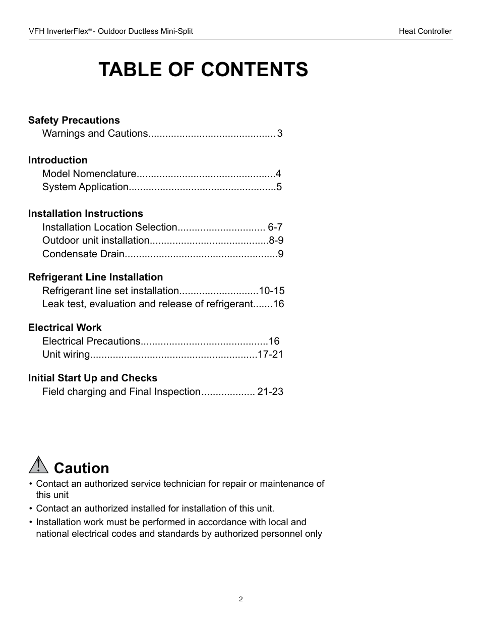 Comfort-Aire A-VFH42PA-1 User Manual | Page 2 / 28