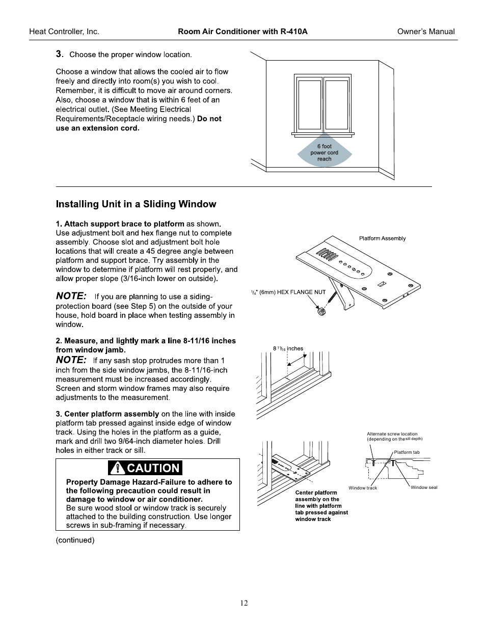 Sill | Comfort-Aire CD-121J User Manual | Page 13 / 23