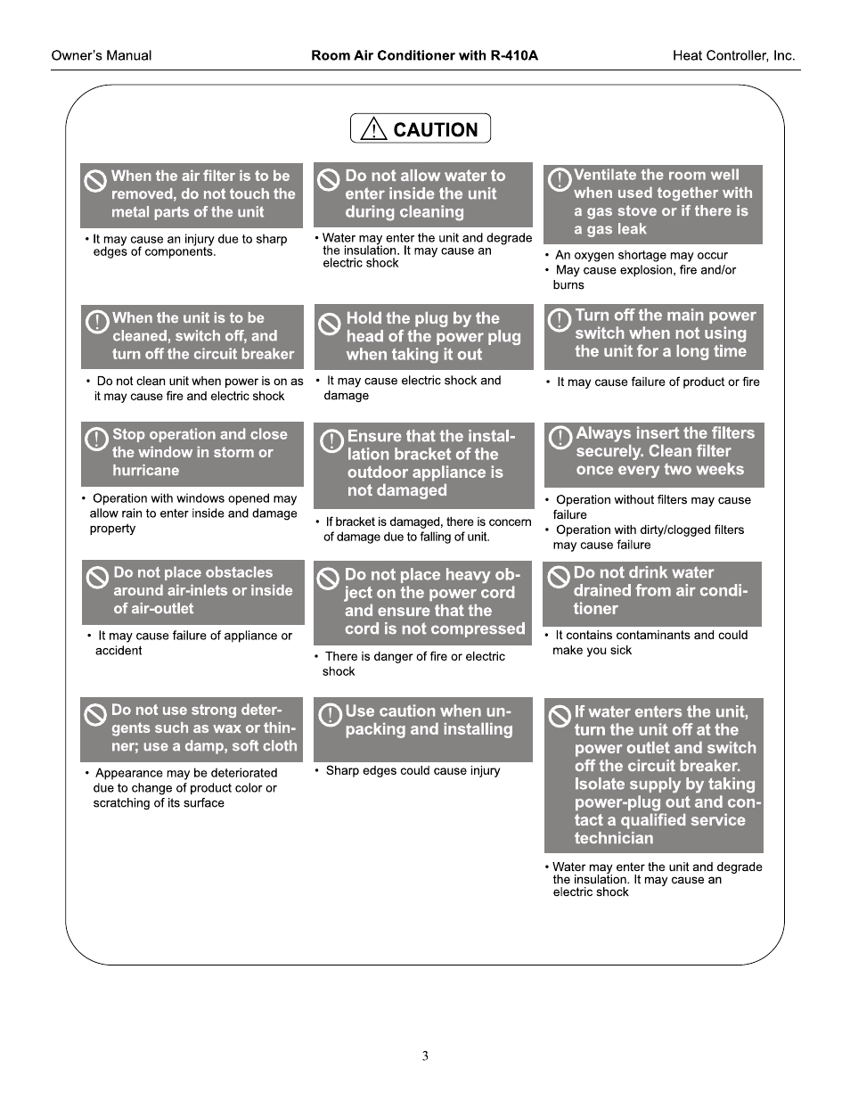 Comfort-Aire CD-121J User Manual | Page 4 / 23