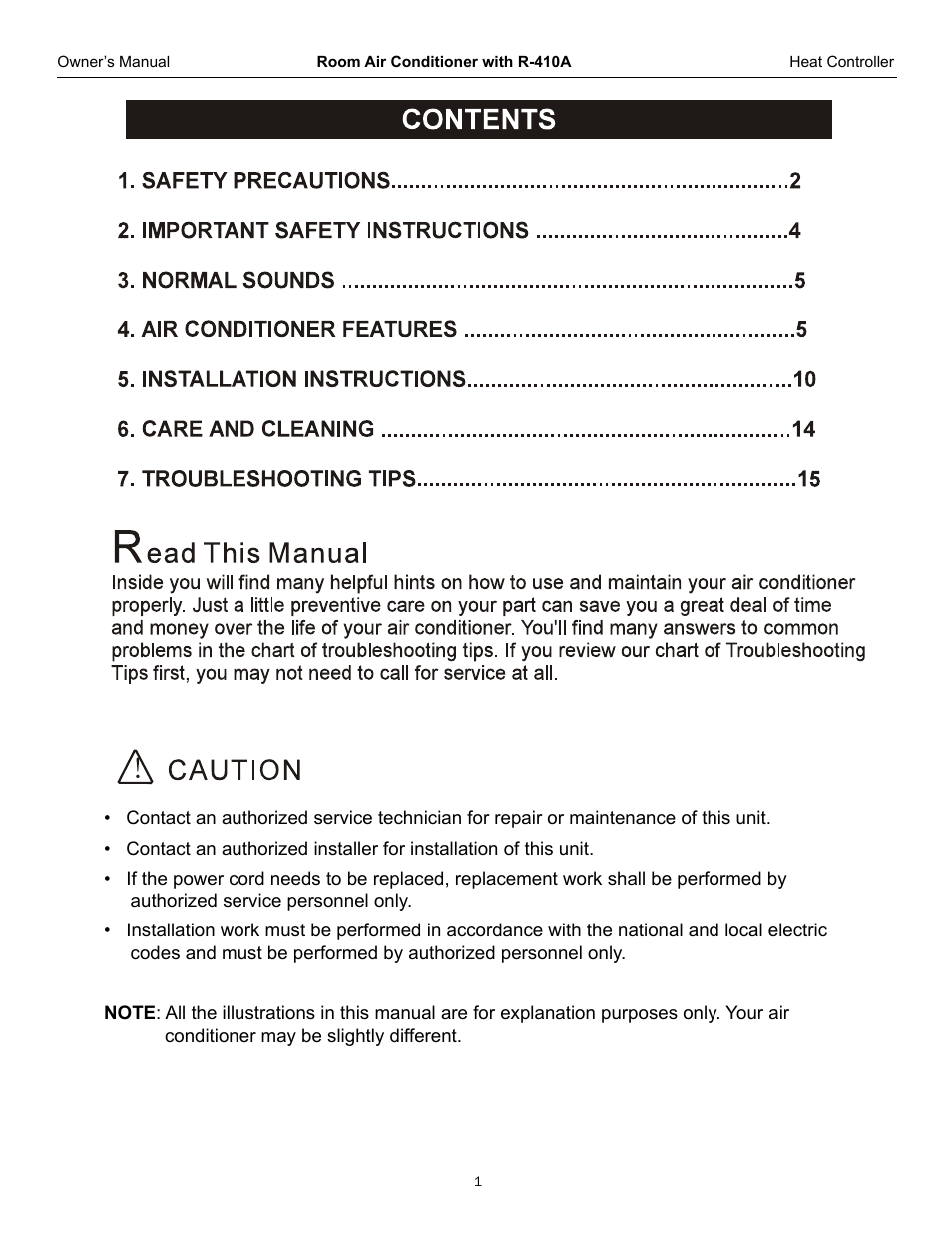 Comfort-Aire RADS-123L User Manual | Page 2 / 18