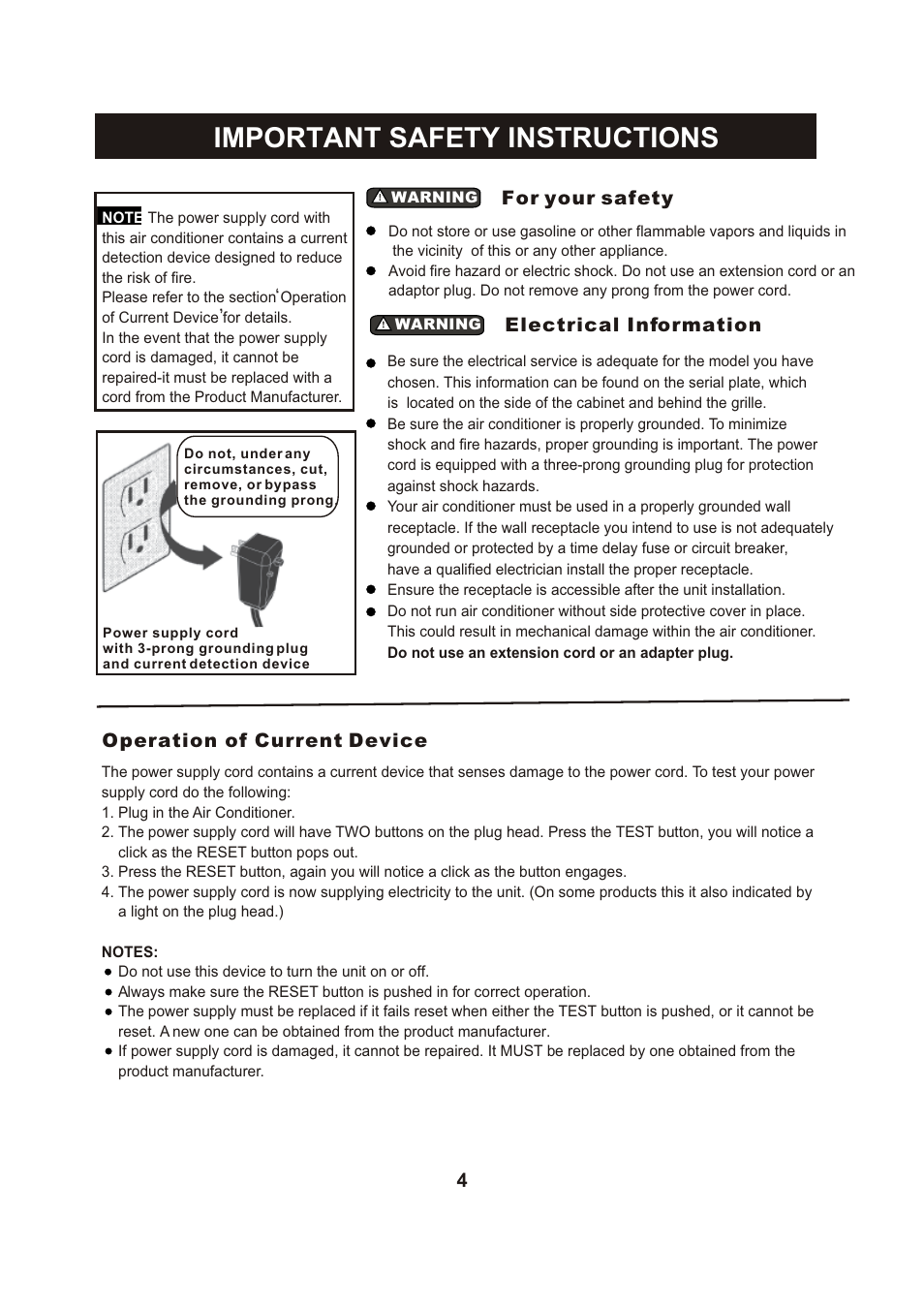 Т³гж 5, Important safety instructions | Comfort-Aire RAD-123G User Manual | Page 5 / 18