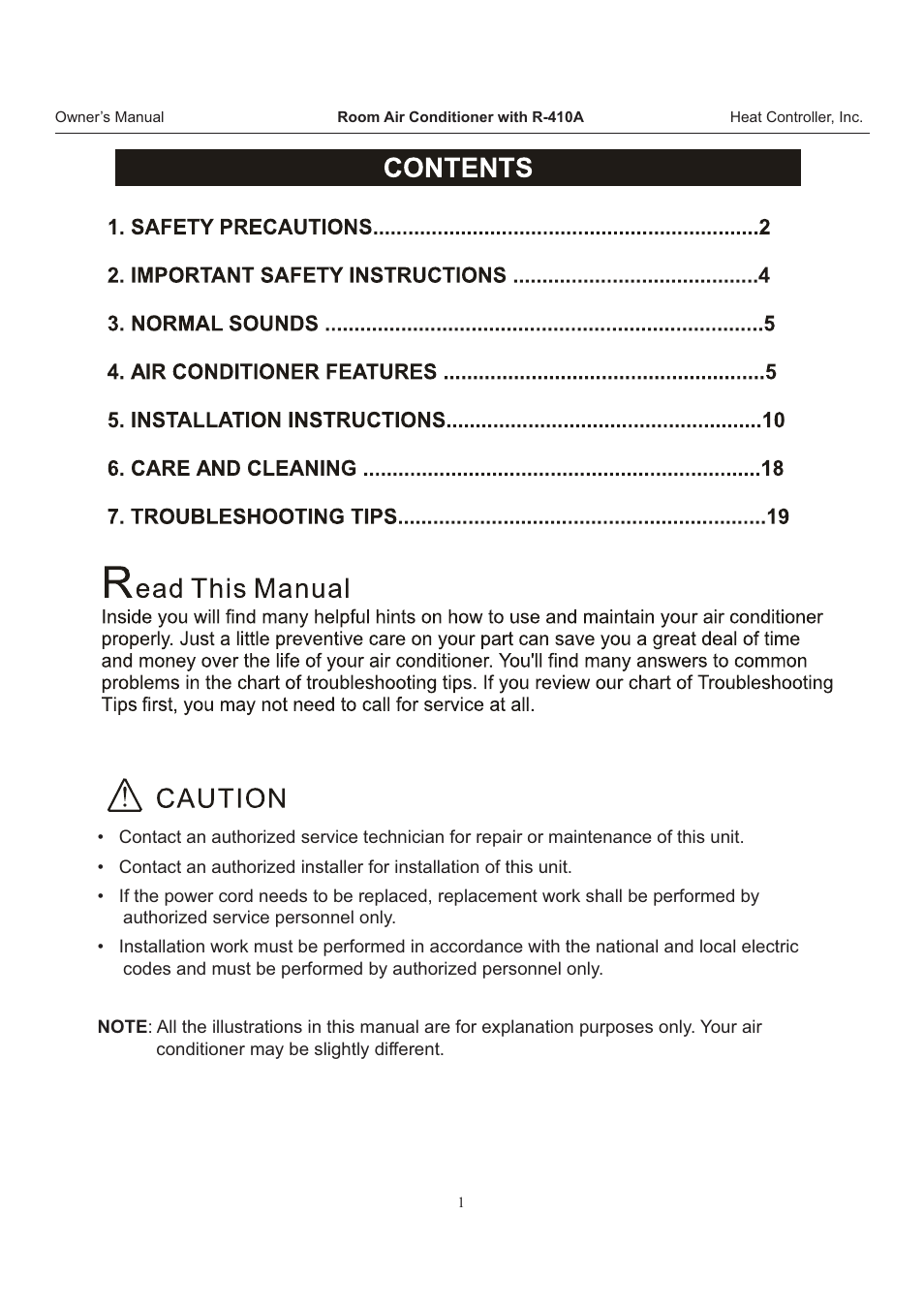 Comfort-Aire RAD-283J User Manual | Page 2 / 22