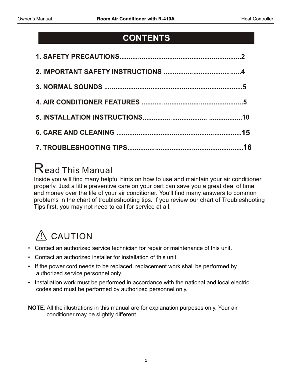 Comfort-Aire RAD-61L User Manual | Page 2 / 20