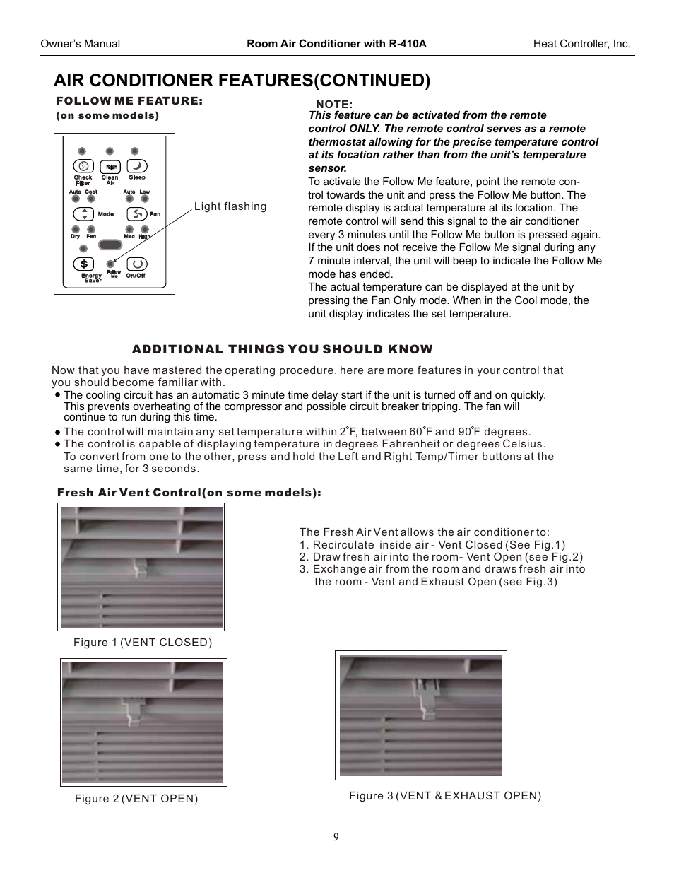 Air conditioner features(continued), Additional things you should know | Comfort-Aire RADS-121G User Manual | Page 10 / 18