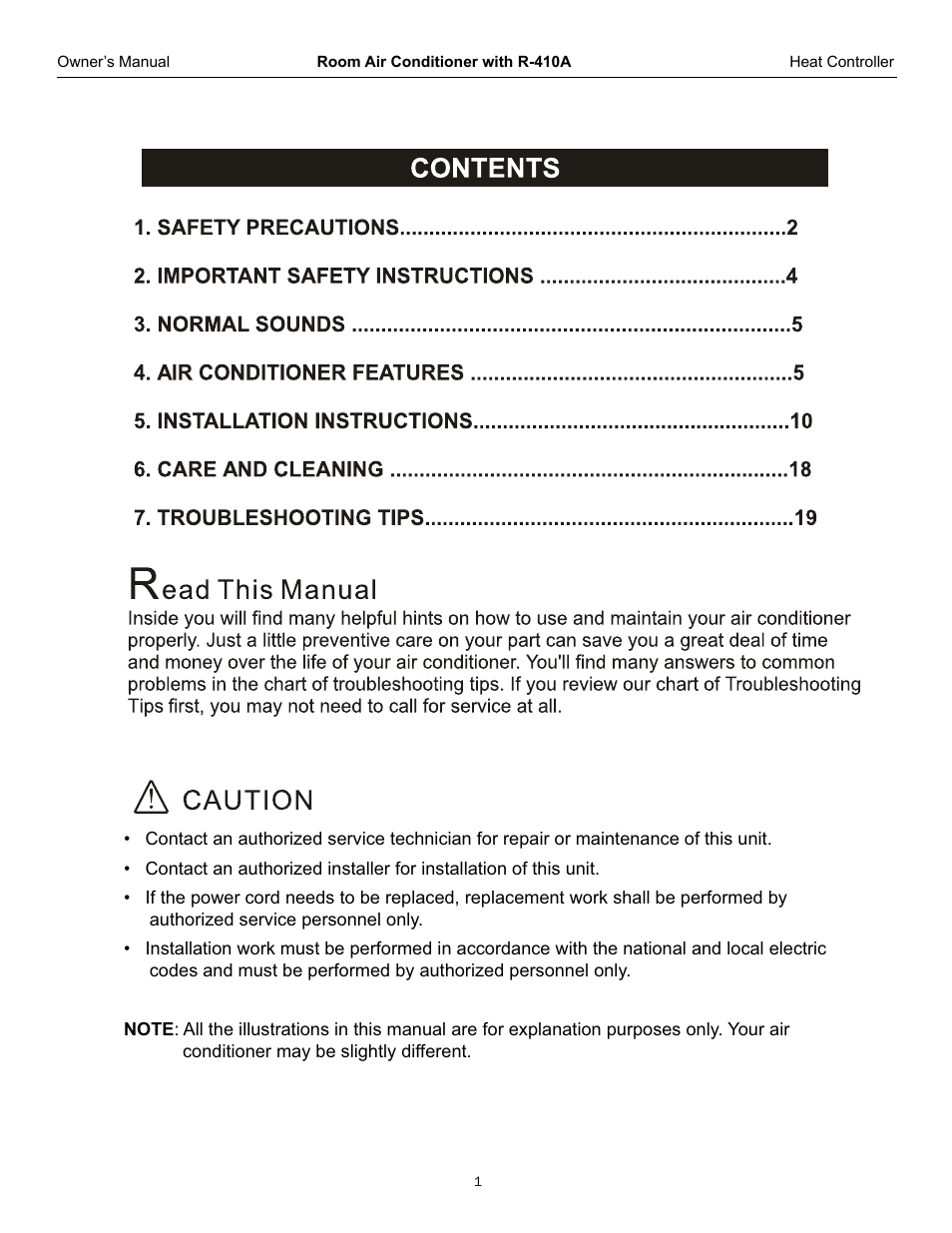 Comfort-Aire REG-253L User Manual | Page 2 / 22