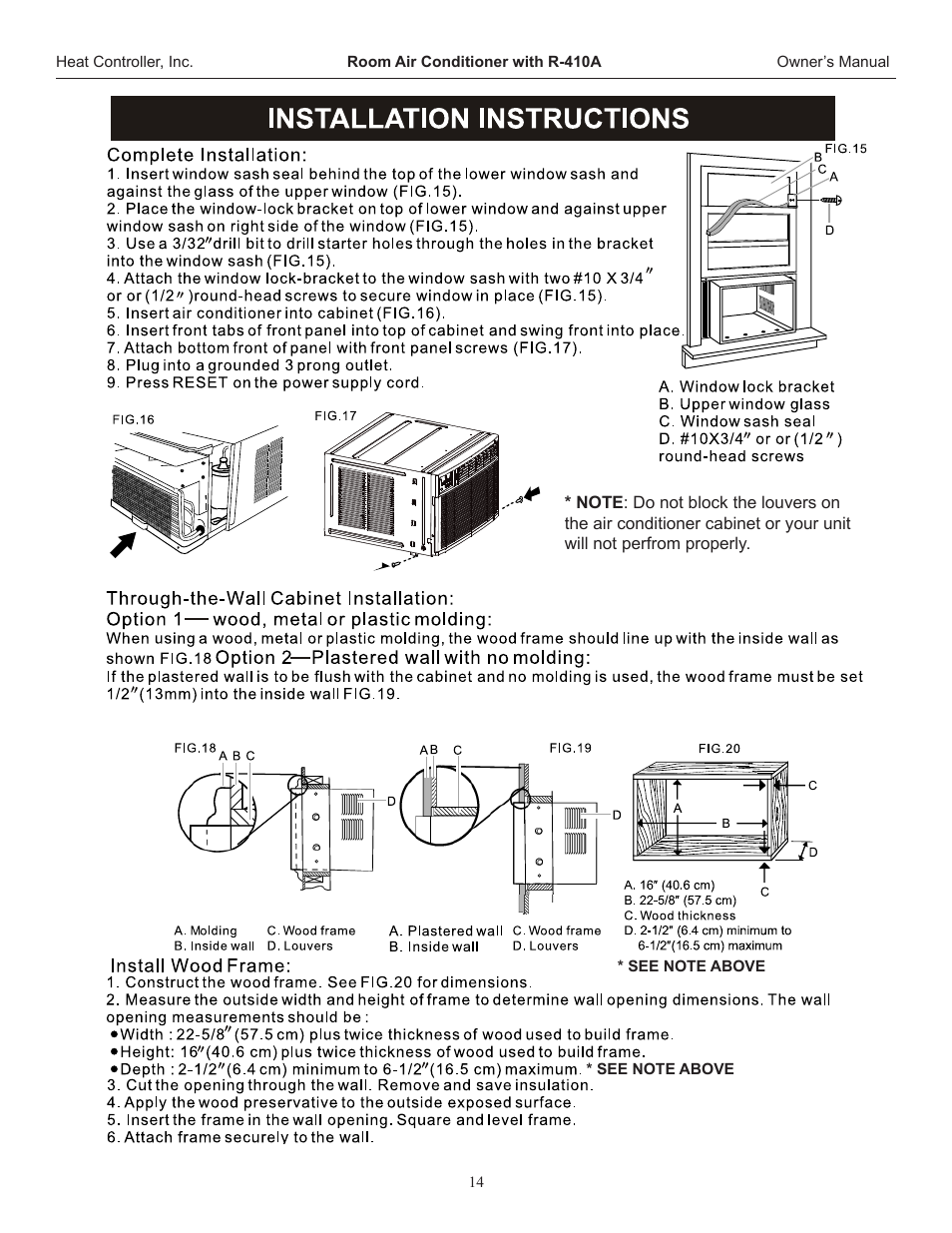 Comfort-Aire REG-123J User Manual | Page 15 / 20