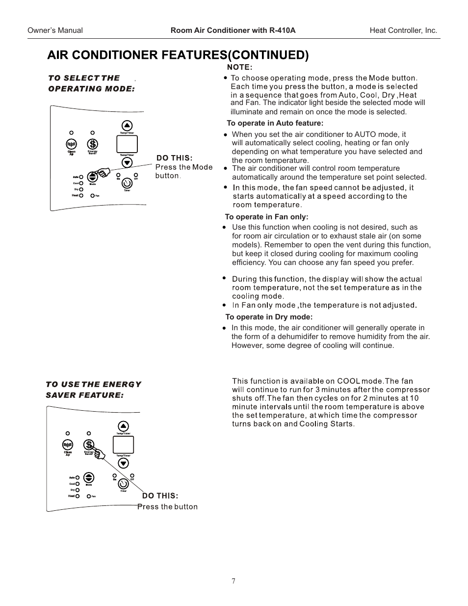 Comfort-Aire REG-123J User Manual | Page 8 / 20