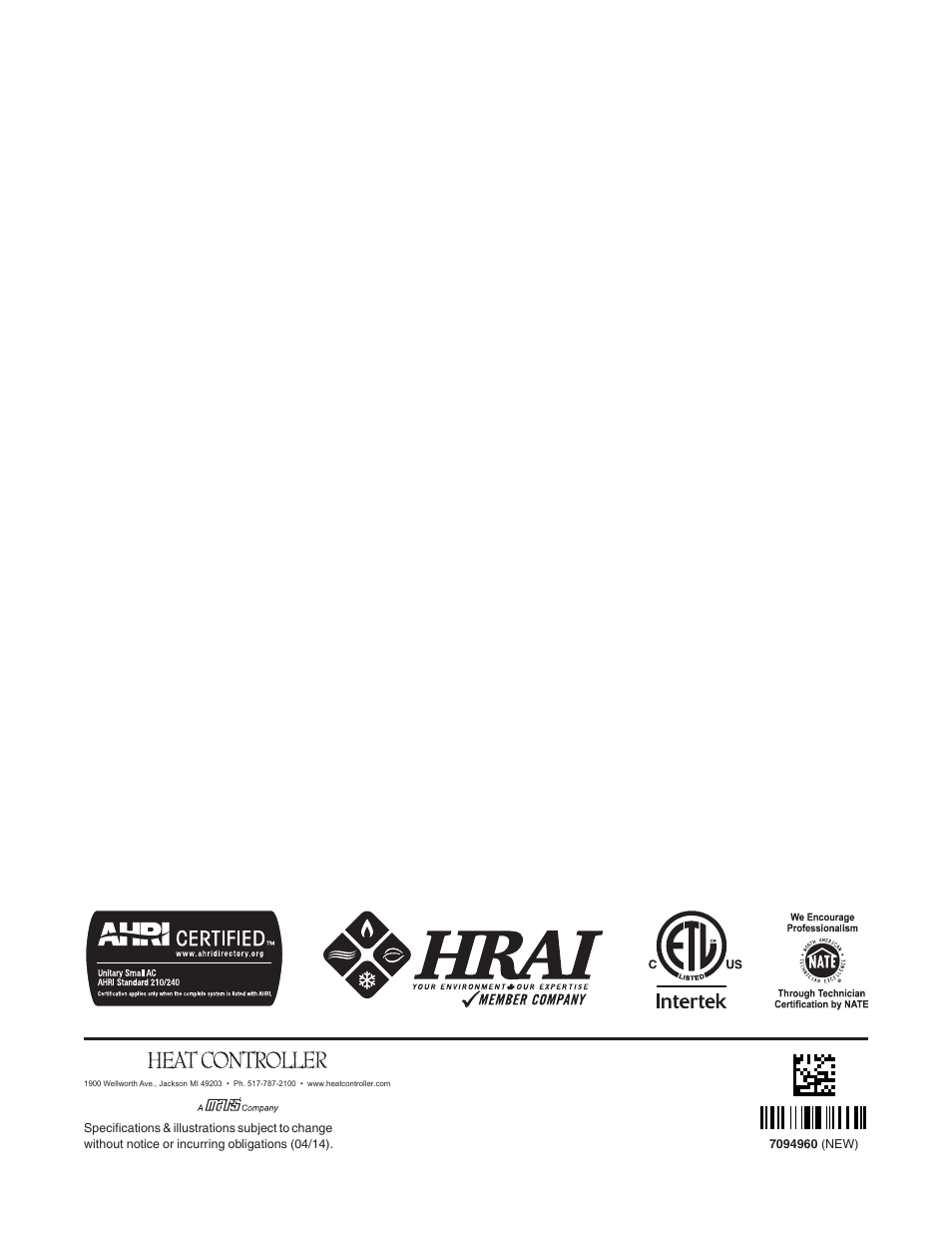 Comfort-Aire RSG R-Series User Manual | Page 4 / 4