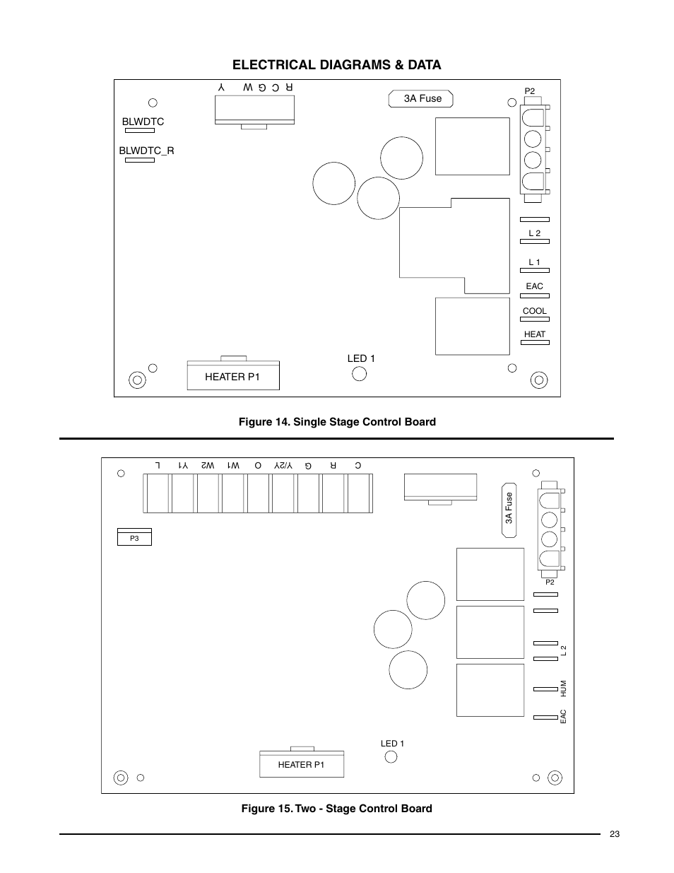 Electrical diagrams & data | Comfort-Aire HCG**V1E Series User Manual | Page 23 / 32