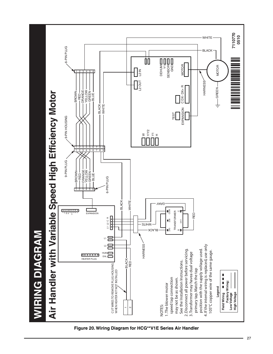Wiring dia gram | Comfort-Aire HCG**V1E Series User Manual | Page 27 / 32