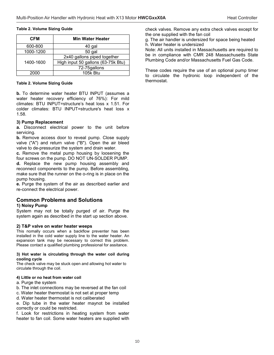 Comfort-Aire AFM42-60 User Manual | Page 10 / 16