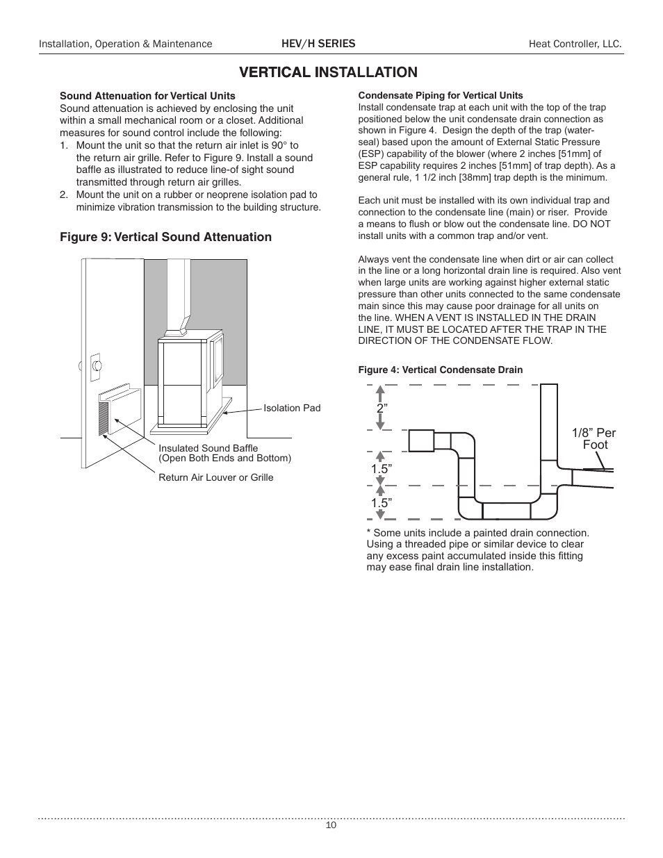 Vertical in, Vertical installation | Comfort-Aire HEH Series 2 to 5 Tons User Manual | Page 10 / 46