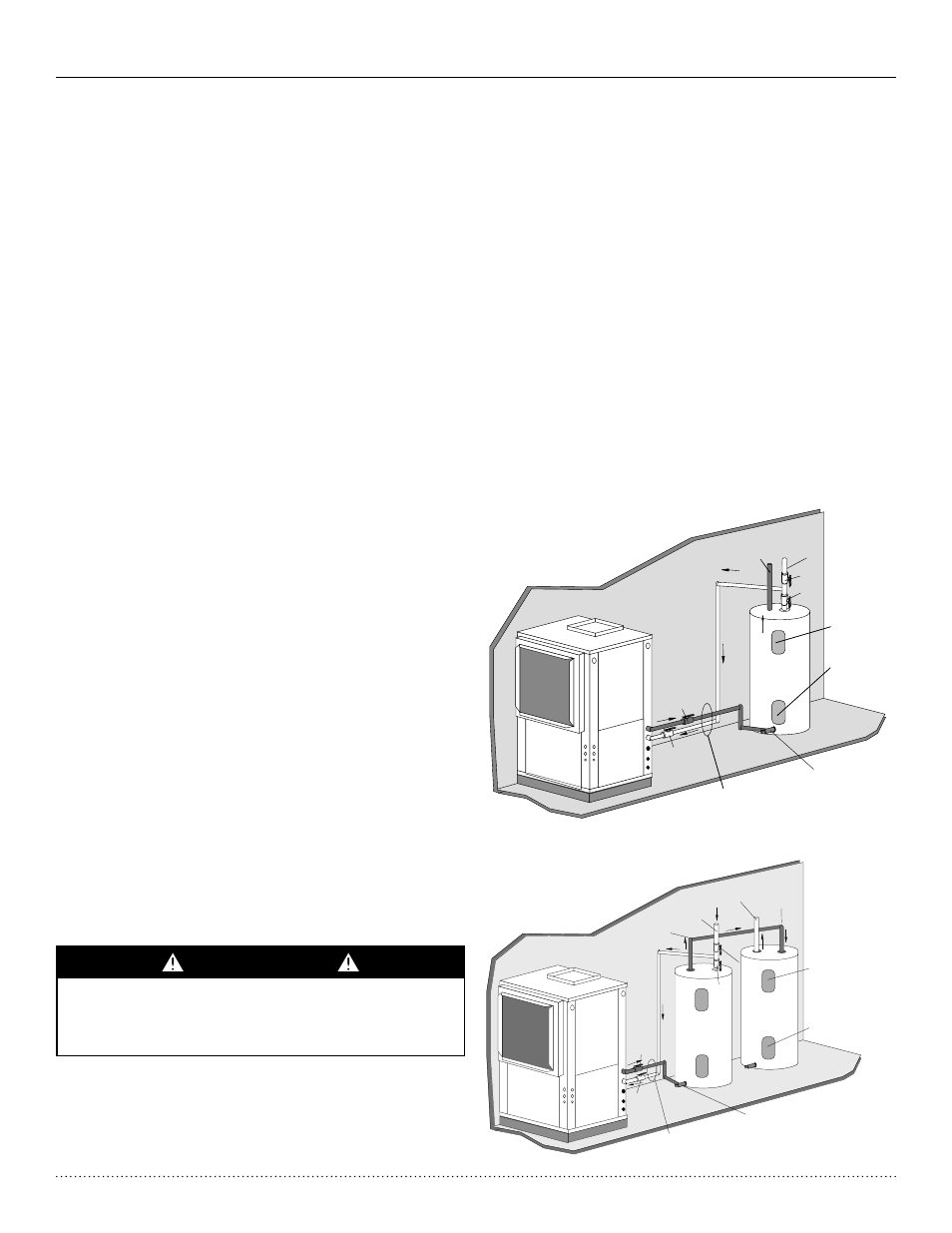 Hot water generator, Warning, Htv/htd/hth series | Installation, operation & maintenance, Heat controller, inc | Comfort-Aire HTH Series User Manual | Page 16 / 48