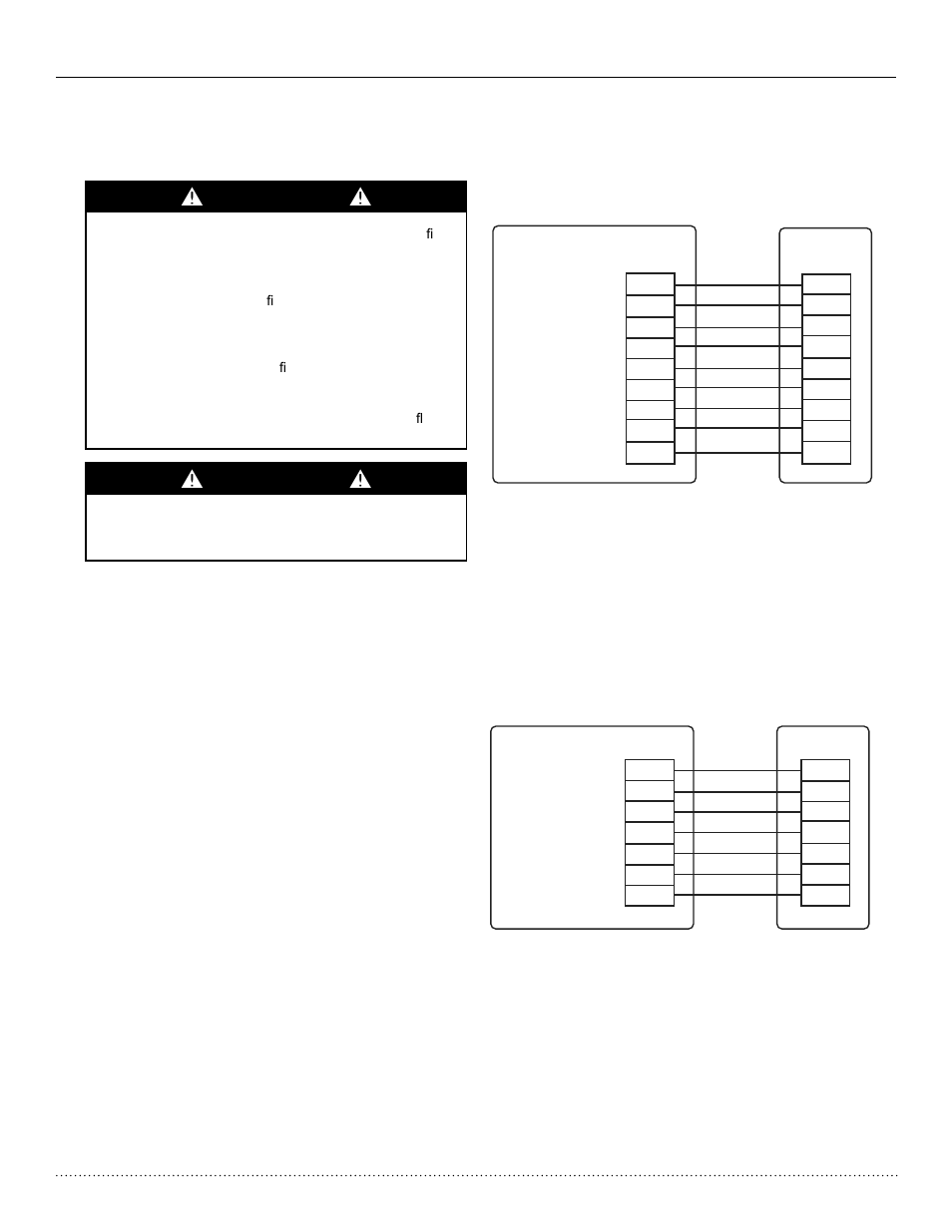 Electrical - thermostat wiring, Ѥ caution! ѥ ѥ caution! ѥ | Comfort-Aire HTH Series User Manual | Page 23 / 48