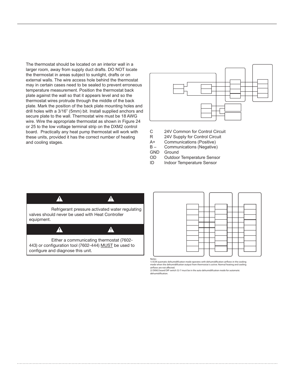 Electrical - thermostat wiring, Caution, Hts series split system | Comfort-Aire HTS Series Split System,Two Stage, 2-5 Tons User Manual | Page 25 / 44