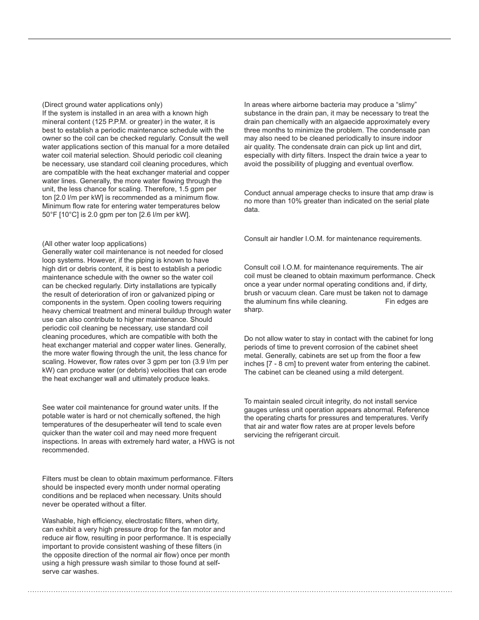 Preventive maintenance | Comfort-Aire HTS Series Split System,Two Stage, 2-5 Tons User Manual | Page 35 / 44