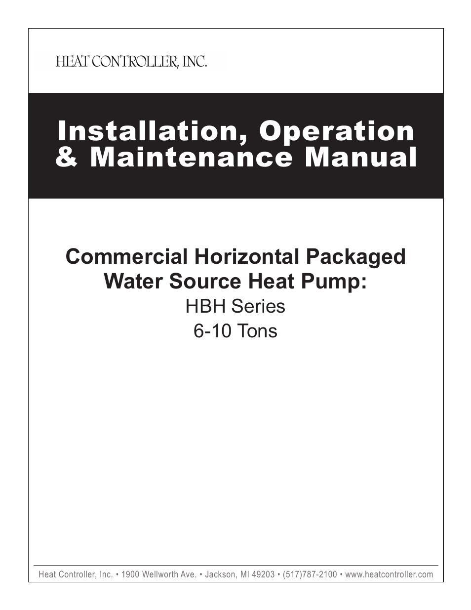 Comfort-Aire HBH Series 6-10 Tons User Manual | 46 pages