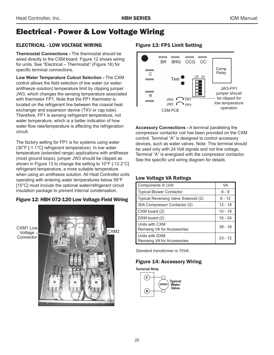 Electrical - power & low voltage wiring | Comfort-Aire HBH Series 6-10 Tons User Manual | Page 21 / 46