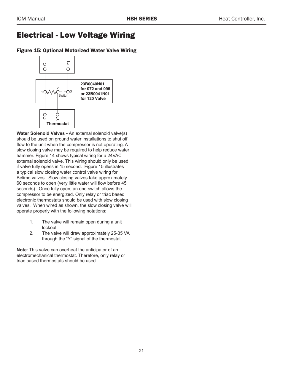 Electrical - low voltage wiring | Comfort-Aire HBH Series 6-10 Tons User Manual | Page 22 / 46