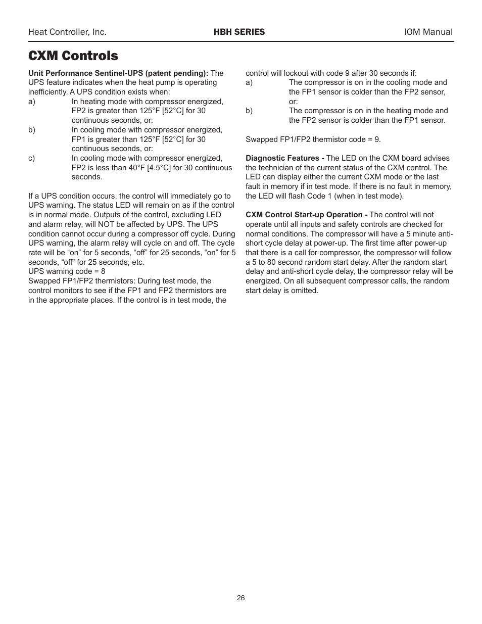 Cxm controls | Comfort-Aire HBH Series 6-10 Tons User Manual | Page 27 / 46