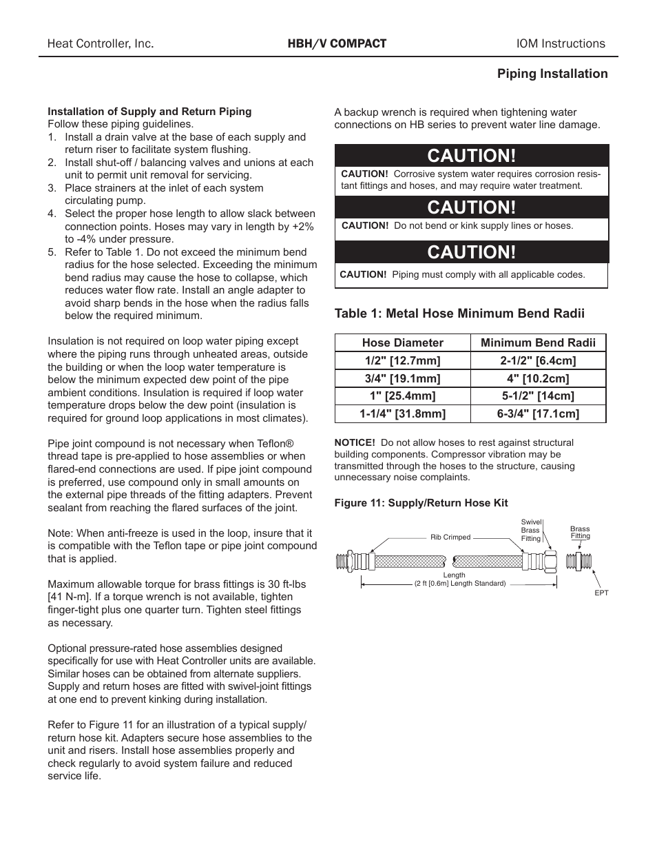 Caution | Comfort-Aire HBH Series 1/2 to 5 Ton User Manual | Page 13 / 43