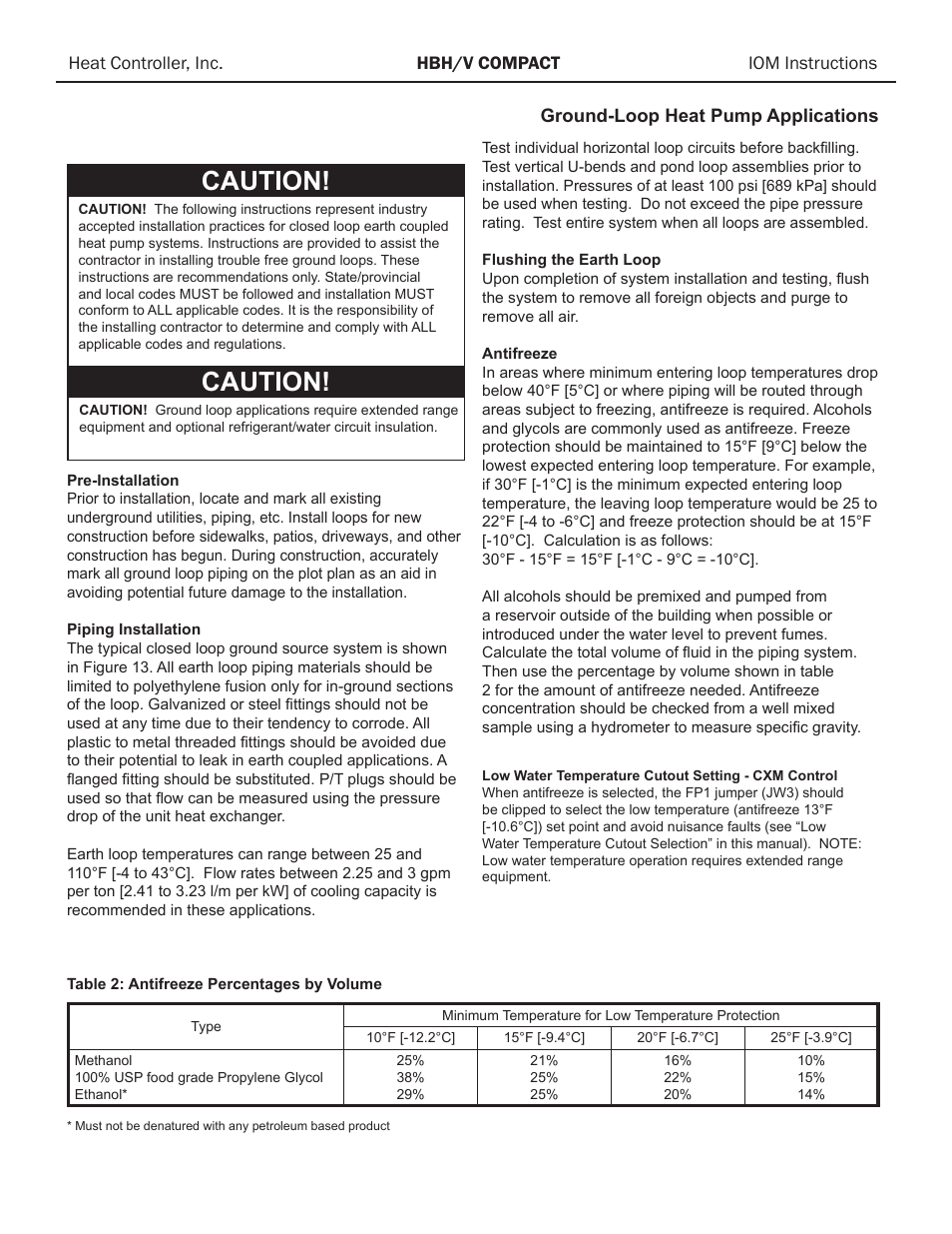 Caution | Comfort-Aire HBH Series 1/2 to 5 Ton User Manual | Page 15 / 43