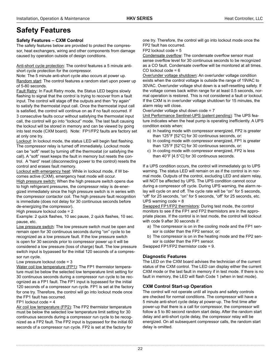 Safety features | Comfort-Aire HKV300A User Manual | Page 23 / 64