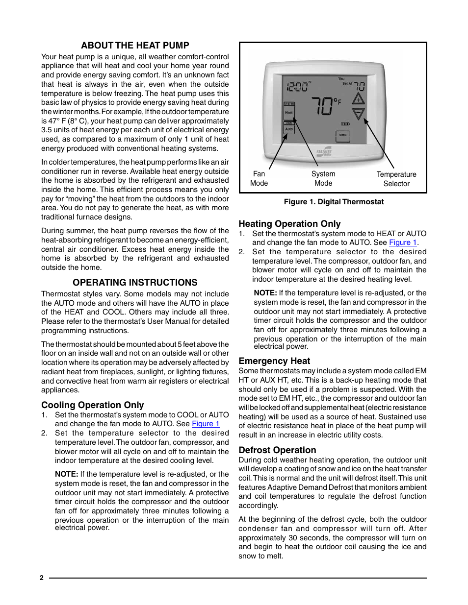 Comfort-Aire HRG13 Series for R-410 User Manual | Page 2 / 4